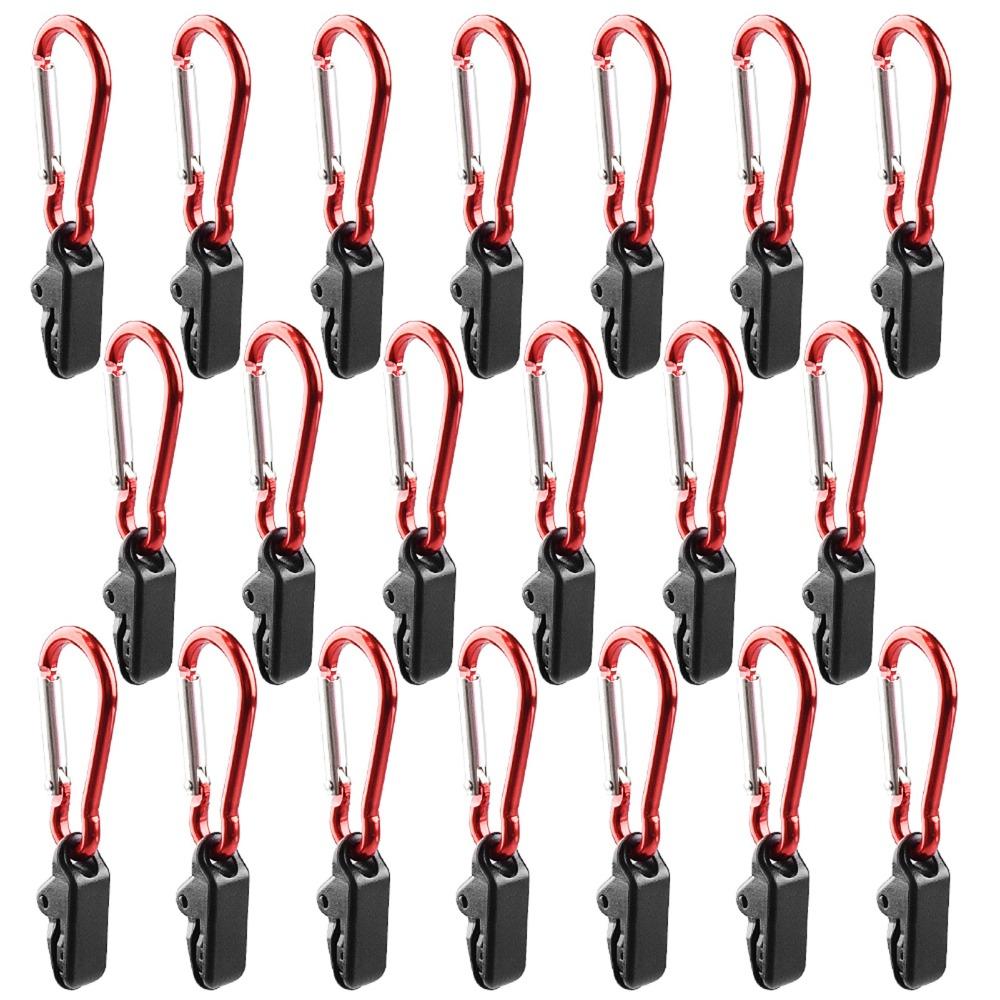 20 Pcs Heavy Duty Tarp Clamps With Carabiner Tent Snaps Durable Awning Clips Farming Garden