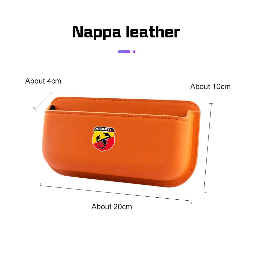 Scatola portaoggetti per portiera auto Custodia per raccogliere carte telefono chiavi Per Abarth 500e 500C 595 595C 695 600e 124 Tasca adesiva Accessori auto
