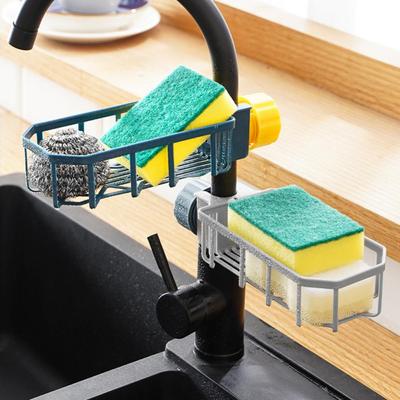 Adjustable Faucet Storage Racks Kitchen Sink Sponge Draining Basket Soap Holder Bathroom Organizer Shelves Home Storage Holders