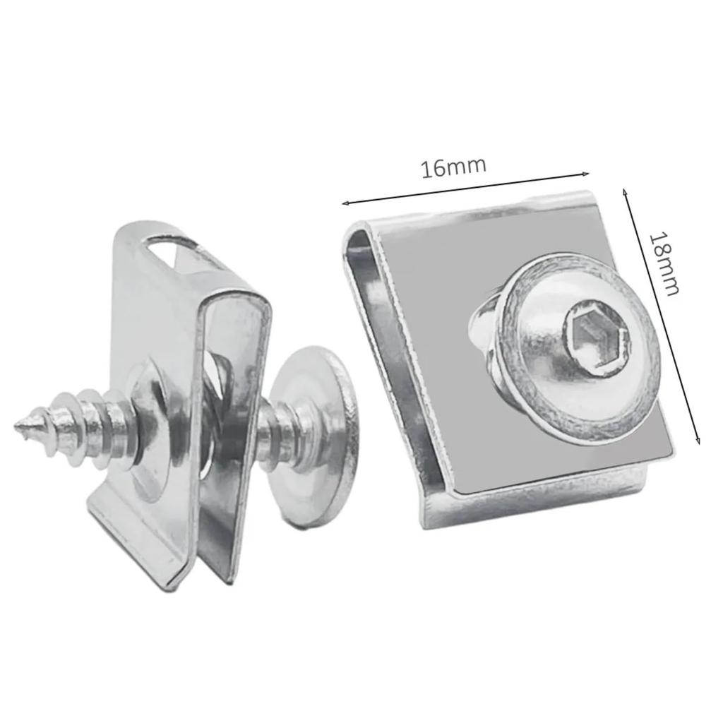Motorcycle Nuts and Bolt Kit 10 Sets General Parts Wide Stainless Steel U Type