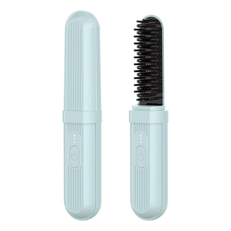 Negative Ion Wireless Hair-Smoothing Comb: Portable, Hair-Friendly Styling Tool.