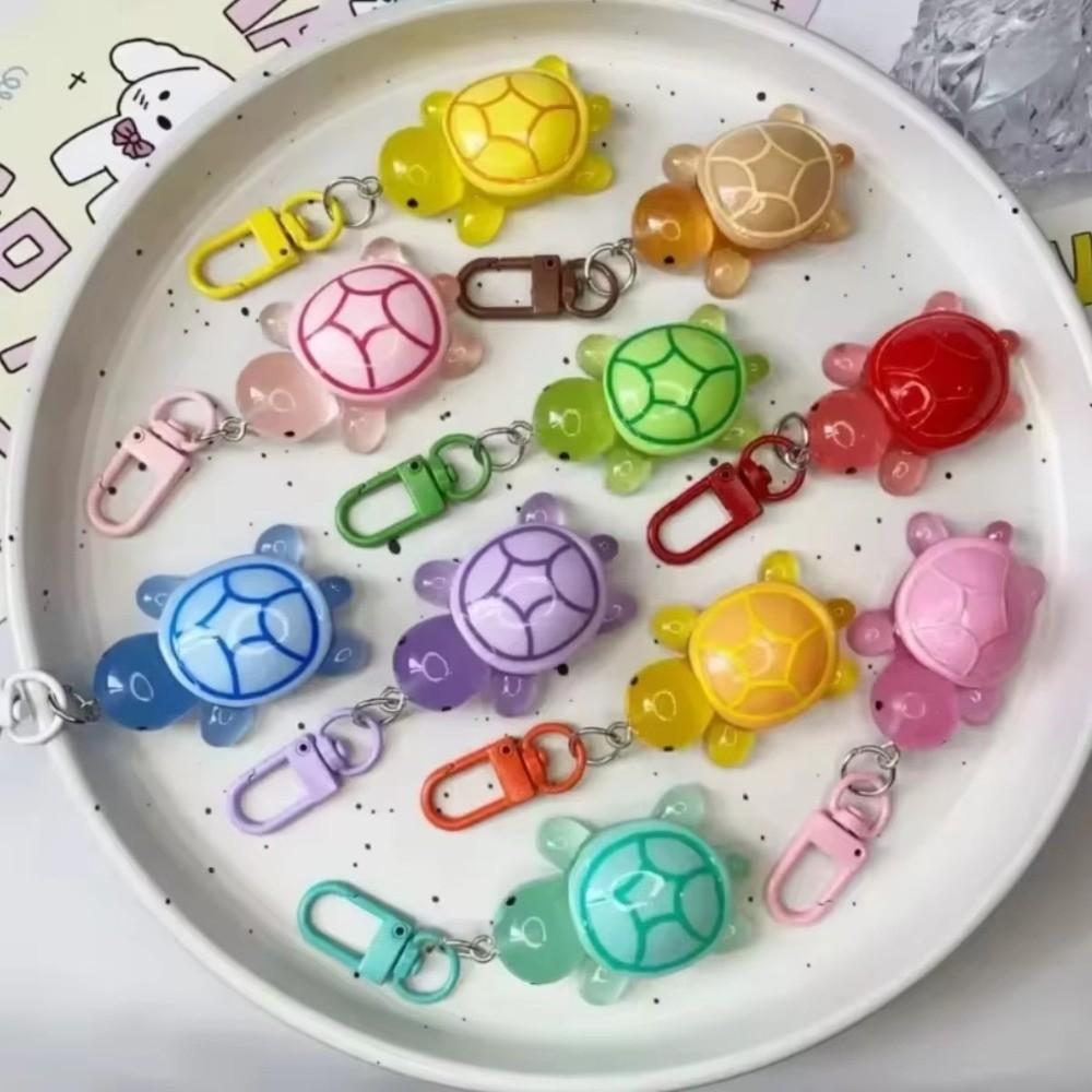 Glow In The Dark Tortoise Key Chain Resin Bag Pendant Cute Turtle Keychain  Women Bag Decor