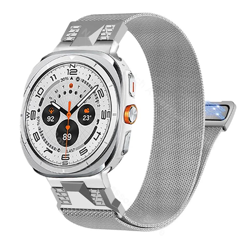 Luxury Milanese Magnetic Band for Samsung Galaxy Watch Ultra 47mm 2025 Stainless Steel Strap For galaxy ultra 47 No Gap Bracelet