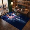 Kylian Mbappe Custom Crystal Velvet Rug, Personalized Name Text Print, Football Logo Soft Non‑Slip Floor Mat Home Decor Gift