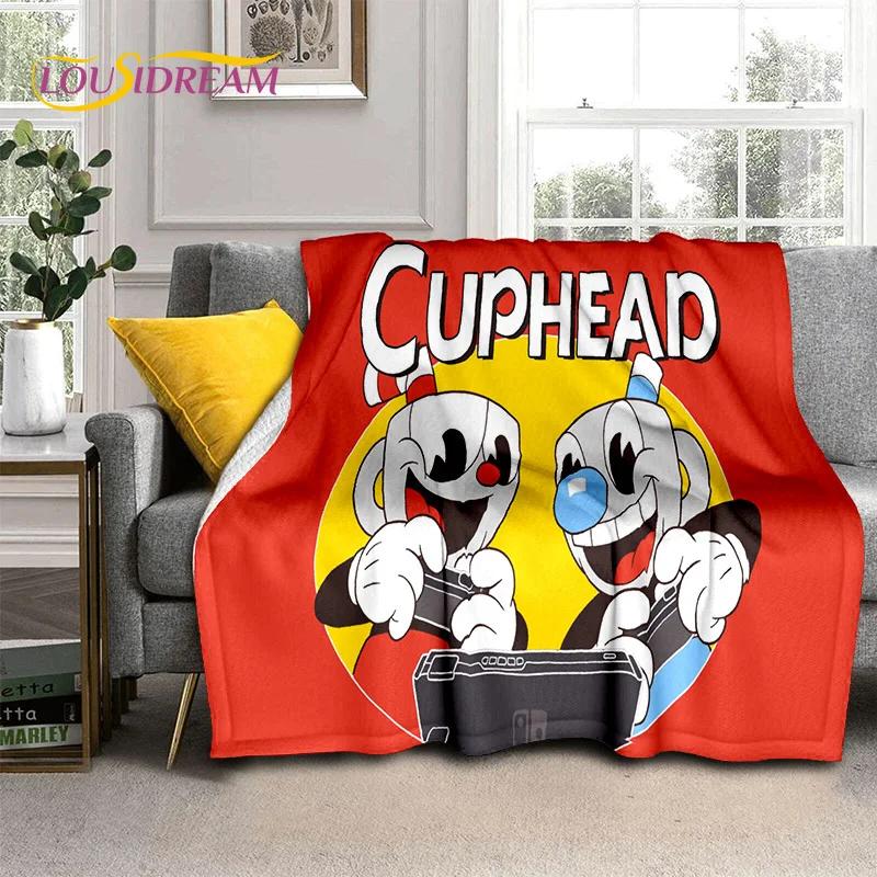 Cuphead Mugman 3D Game Gamer HD Blanket,Soft Throw Blanket for Home Bedroom Bed Sofa Picnic Travel Office Cover Blanket Kid Rest