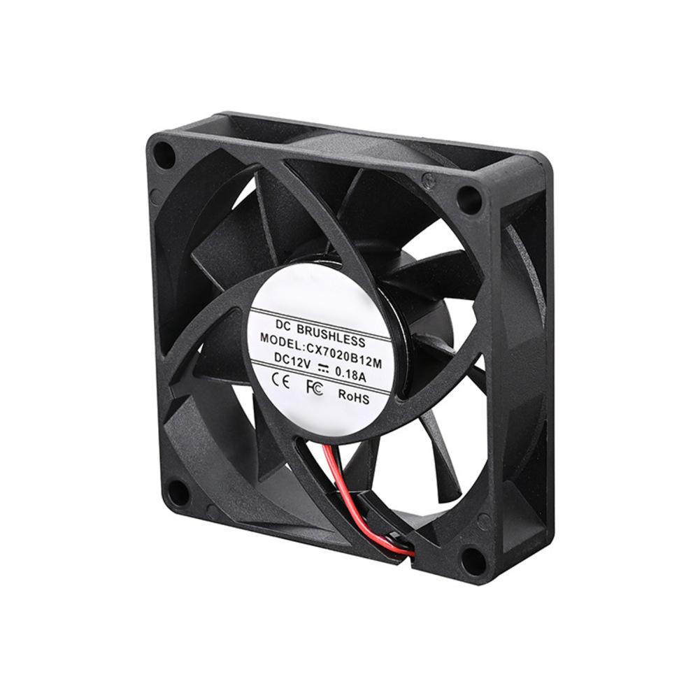 For Inverters 70x70x20mm Fan 12V Cooling Fan Cooling Solution 70x70x20mm 9 Blades Compact Design Easy Installation