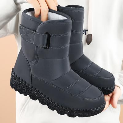 Cotton Boots Women's Winter New Large Size Velvet Thickened Boots Outdoor Sports Warm Snow Boots