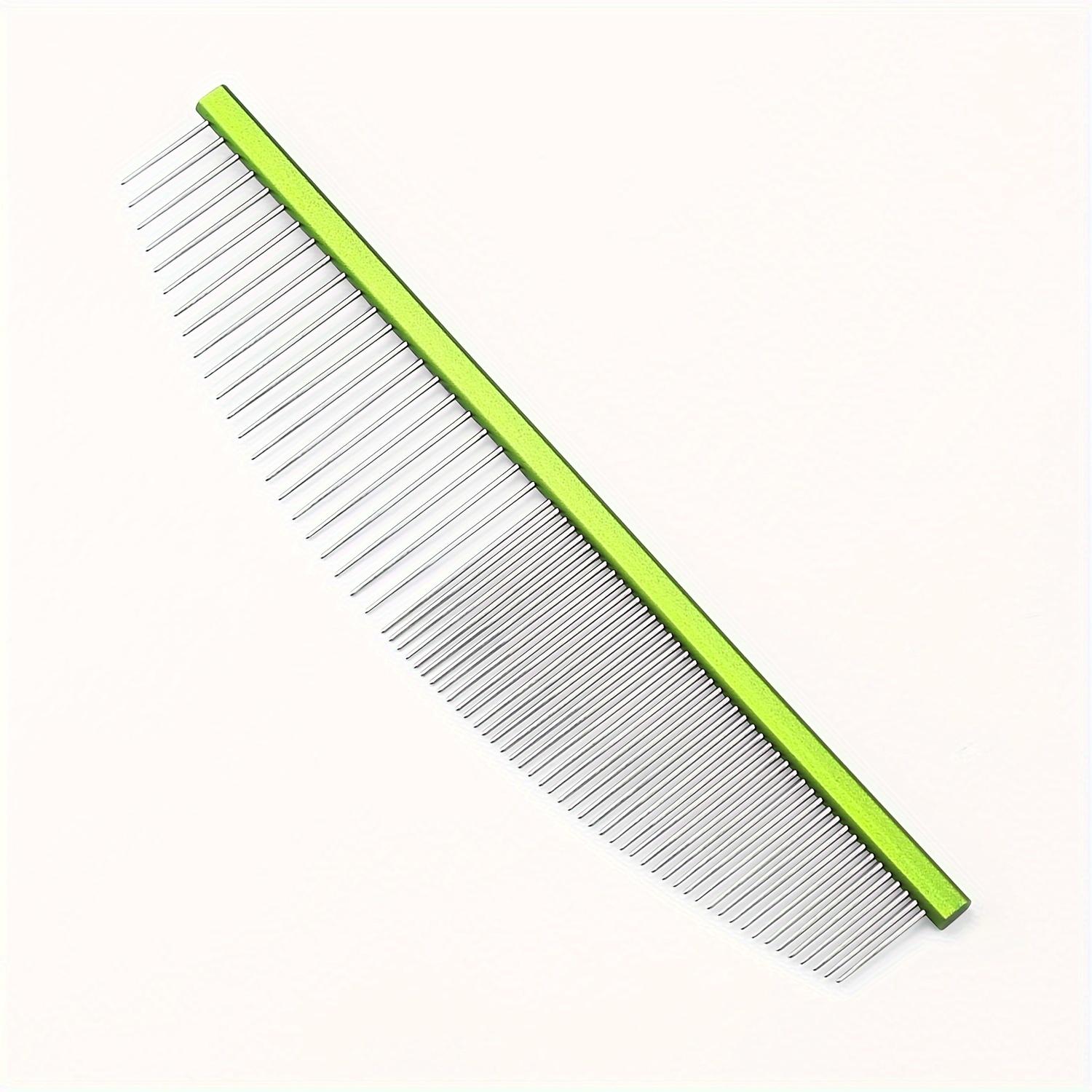 

1 шт. расческа для ухода за домашними животными в форме луны - прочные стальные зубцы для бережного удаления шерсти - идеально подходит для собак, удаляет выпавшую шерсть, товары для домашних животных зелёный