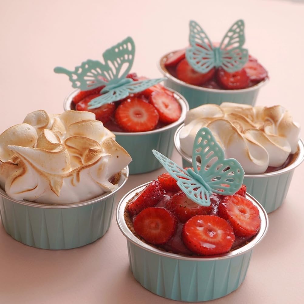 4 Pcs Butterfly Silicone Molds Mini Butterfly Fondant Mold Cute Soap Epoxy Resin Mold Sugarcraft Candy Chocolate Molds for Sugarcraft Cake Decorating