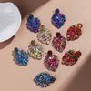 Sequins Acrylic Colorful Monstera Leaf Drop Earrings for Women Exaggerated Tropical Leaves Plant Earrings Fashion Jewelry Gifts