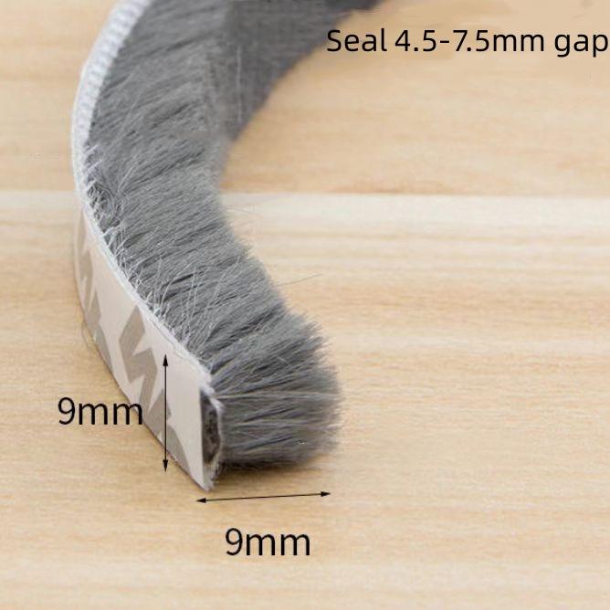 5M Weather Stripping Door Window Seal Strip Self-adhesive Sound Proof Wind Protection Sliding Door Window Seal Woolen Strips