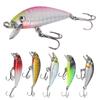 6pcs Fishing Lures Hard Bait Bass Crankbait 3D Fishing Eyes Minnow Lures with Treble Hook