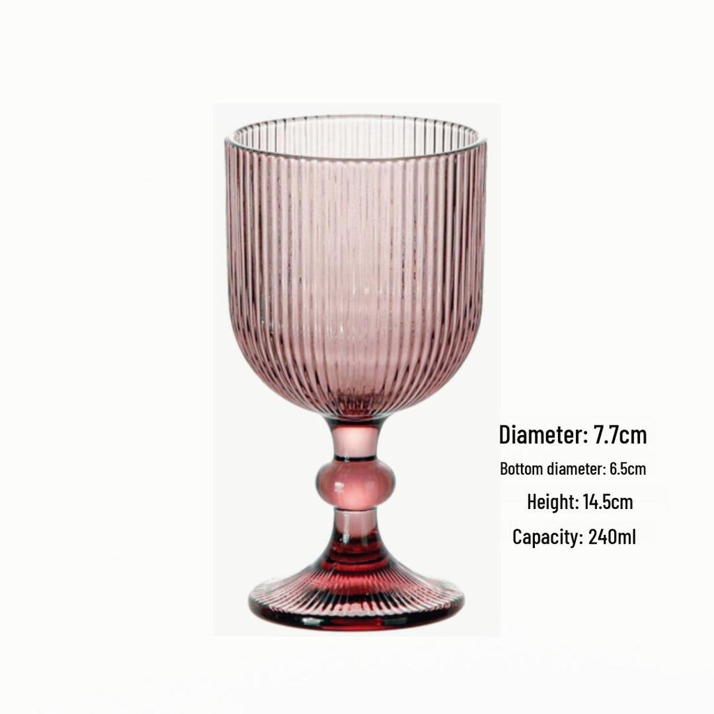 Premium Thickened Glass Goblet for Red Wine, Juice, Bar, or Wedding Decoration