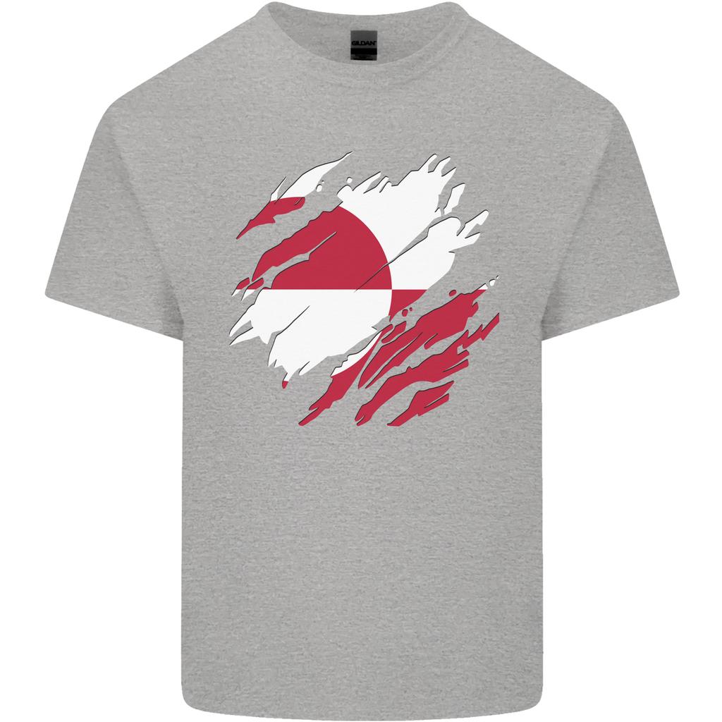 Torn Flag Greenland Unisexs Light Cotton TShirt