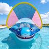 Children's Shark Prone Swim Ring with Canopy