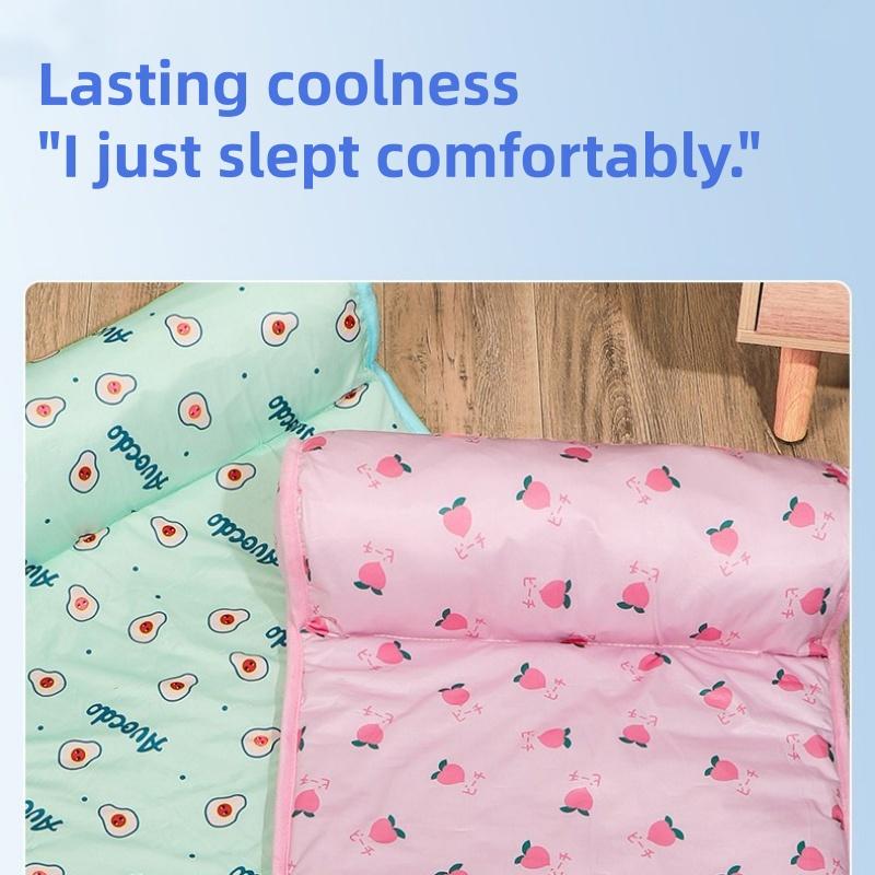 Summer Dog Cooling Pad Breathable Ice Silk Pet Mat Washable Anti-Slip Cold Blanket Sofa Bed for Dogs Cats Puppy Kitten