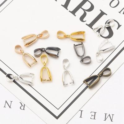 10 teile/los Hohe Qualität Beliebte Clip Bail Perlen Anschluss Verschluss Kupfer Schmuck Zubehör Schmuck DIY Charme Anhänger Handgemachte Befestigen Schnalle
