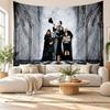 Die Addams Family Wandteppich Heimdekoration Hängendes Stoffkunst Hintergrundteppich für Schlafzimmer