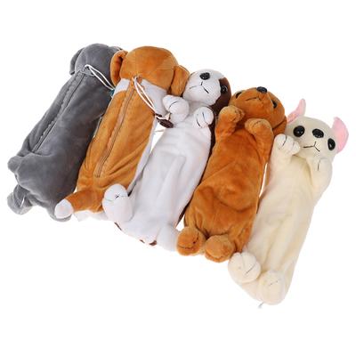 Cartoon Plush Pencil Case Plush Dog Pencil Bags For Kids Stationery Pencil Box