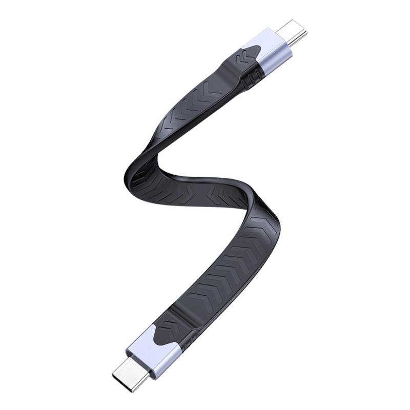 

13cm USB5.0 Cable for Highly Speed Data Transfer and Fast Charging 240W 80Gbps Data Transfer for Thunderbolt5/4/3 Device синій/сірий колір
