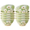 Alice Little Daisy Keramik 4-teiliges Set: 4,7-Zoll Unterglasur-Reisschalen aus Bone China