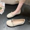 Fairy Shoes Gentle Single Shoes Women's Summer 2025 New Flat-bottomed Versatile Skirt Evening Shoes One Pedal Doudou Shoes