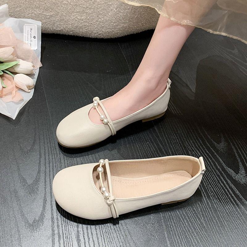 Fairy Shoes Gentle Single Shoes Women's Summer 2025 New Flat-bottomed Versatile Skirt Evening Shoes One Pedal Doudou Shoes