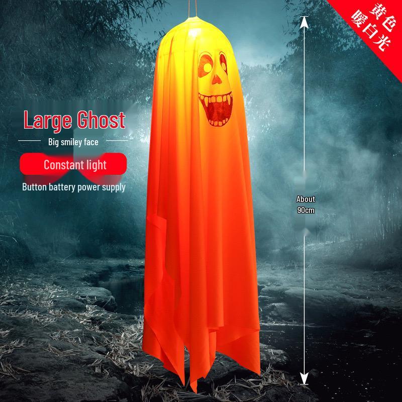 Halloween Ghost & Pumpkin Light Pendant: Luminous Ornaments for Haunted House & Party Decor