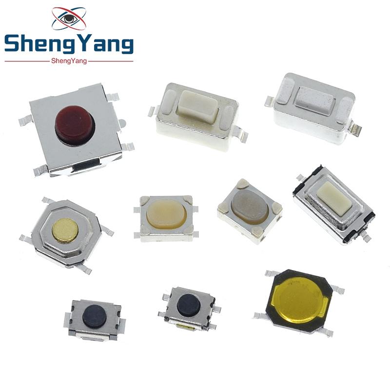 TZT 10/100PCS 3*6 3*4 4*4 SMD Tactile Tact Push Button Switch 2Pin 4Pin Touch Micro Switch 3x4x2 3x6x4.3 3x6x2.5 3x6x5 4x4x1.5