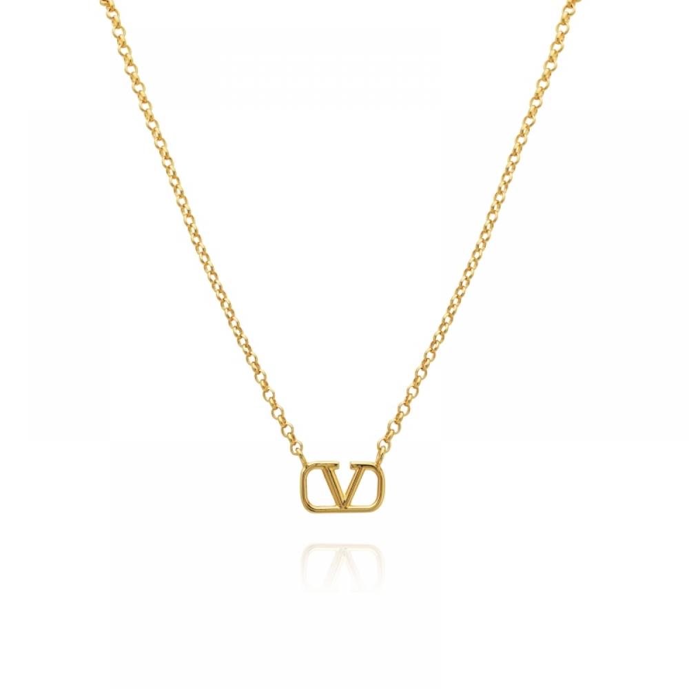 Valentino 5y2J0n96 Met Cs4  J0n96 Met Cs4  Garavani Vlogo Necklace