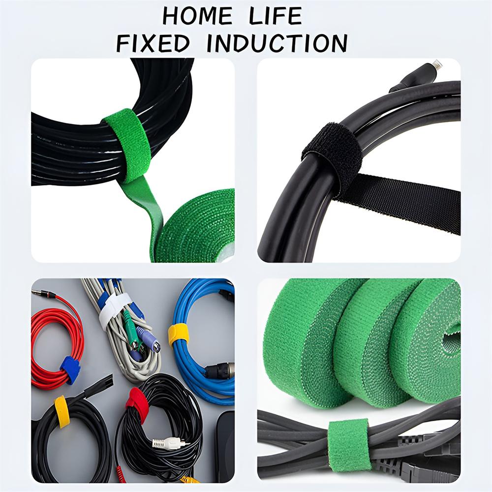 3PCS/1Set 2M Green Garden Twine Plant Ties Nylon Plant Bandage Garden Hook Loop Bamboo Cane Wrap Support Garden Accessories