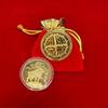 Chinese Zodiac Goat Commemorative Coin 1Pcs Gold Plated with Acrylic Case Red Pouch for Beginner Coin Collectors