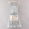 Cotton Canvas Floral For Women'S Kitchen Oilproof Apron With Pockets And Adjustable Waist Belt Waterproof Sleeveless Bib Apron