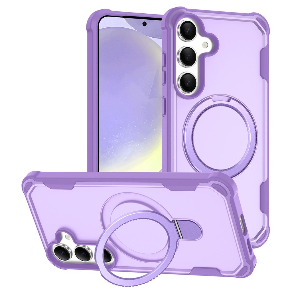 For Samsung Galaxy S25/S24 Case Compatible with MagSafe Kickstand TPU+PC Shockproof Phone Back Cover