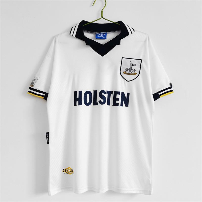 Maglia da Calcio Retro Tottenham Hotspur da Uomo a Maniche Corte Maglietta da Calcio Vintage Anni '90 Kit Casa/Trasferta Abbigliamento Sportivo