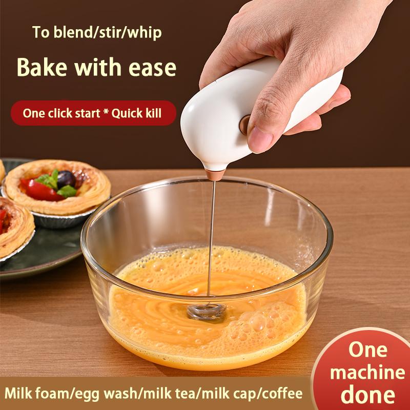 1PC Milk Frother Handheld Egg Beater Coffee Milk Cappuccino Mixer Electric Wireless Whisk Kitchen Mixer Stirrer