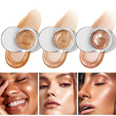 Liquid Highlighters&Blusher Cream Pearlescent Eyeshadow Cream Face Full Body Brightening Makeup Highlighting Contour Cosmetics