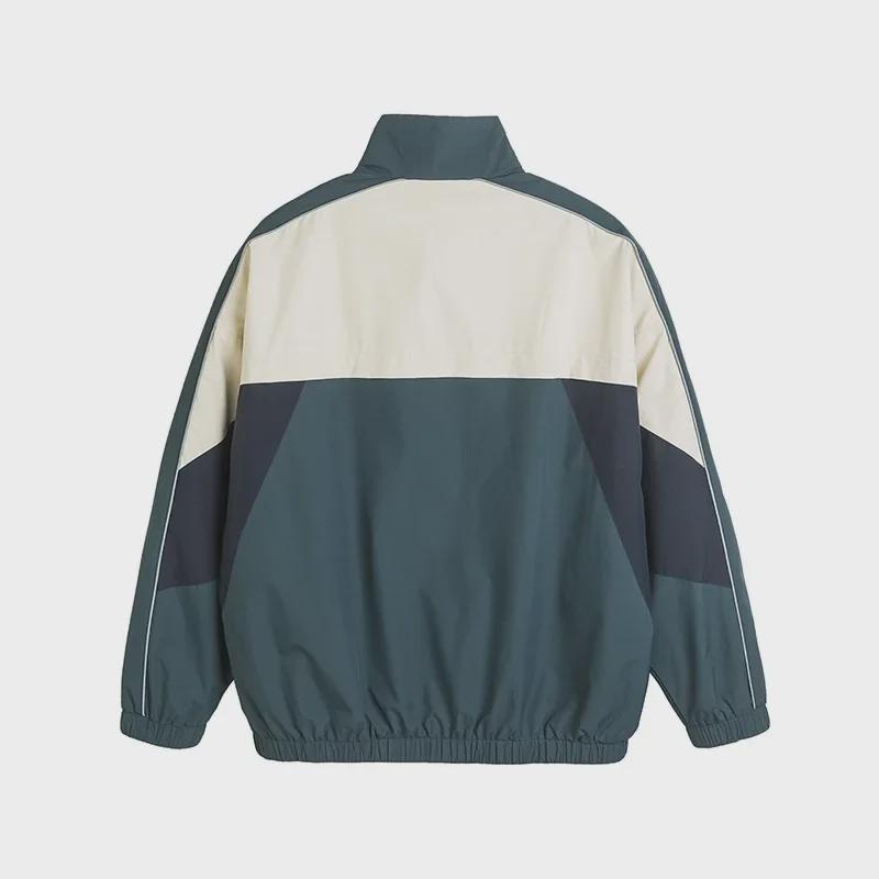 Retro Tri-Color Stand-Up Collar Casual Jacket - Men's Trendy Versatile Student Top for Spring and Autumn