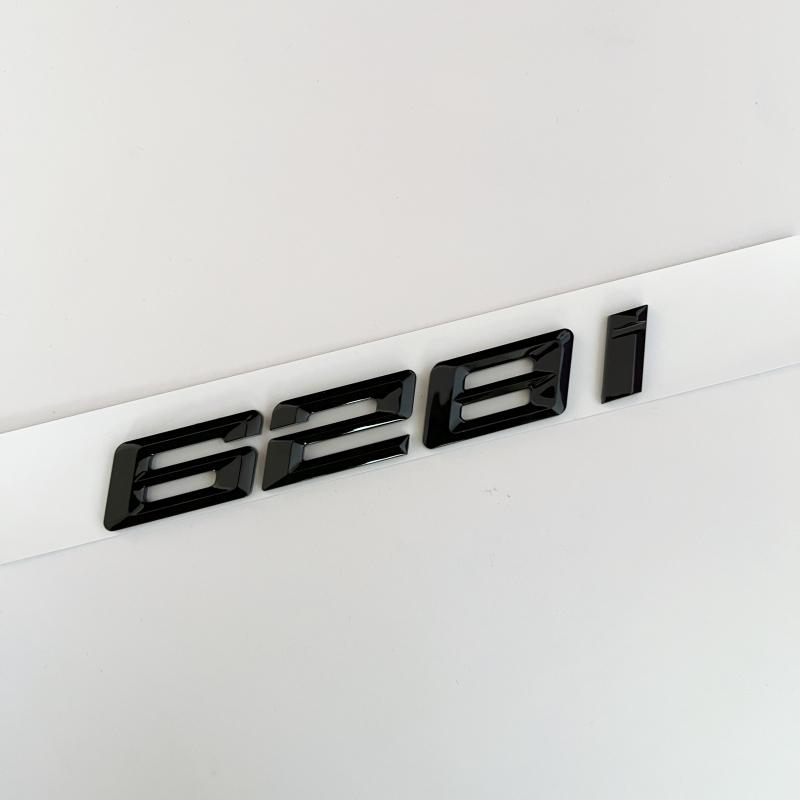 New Font Numbers Letters 630i 635i 640i 645i 650i Top ABS Emblem for BMW 6 Series Car Trunk Nameplate Logo Sticker Black Chrome