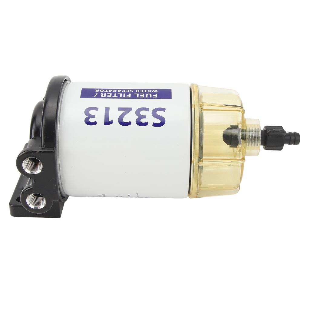Fuel Filter Water Separator 35809097 Marine Fuel Filter with 3 8in Barb X 1 4in NPT Brass Fittings For Outboard Motor
