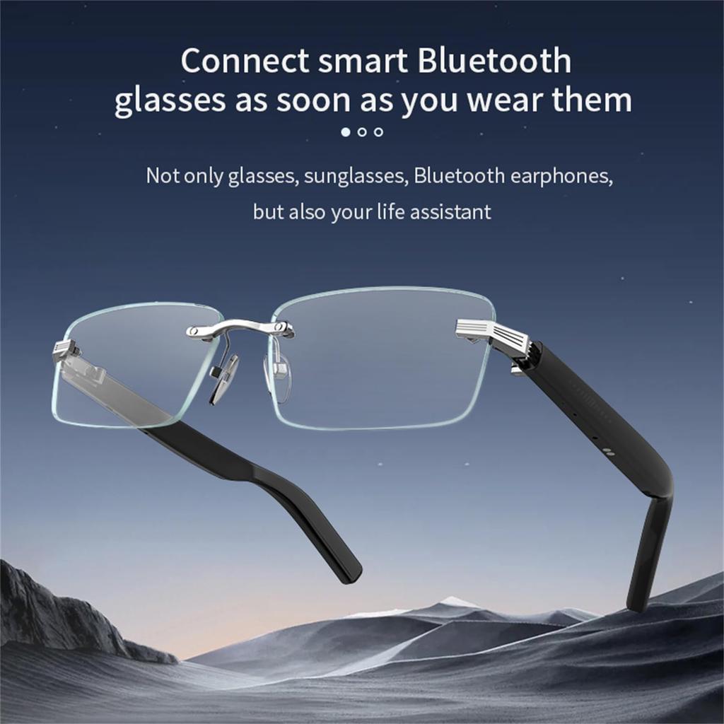 Business Smart Black AI Voice Assistant Online Compatible Simple Design [CatXQ] Glasses, Meeting/Presentation