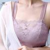 Sexy Lace Beautiful Back Wrap Vest with Breast Pads Large Size Anti-exposure Bottoming Chest Wrap Bra Underwear Bralette for Women
