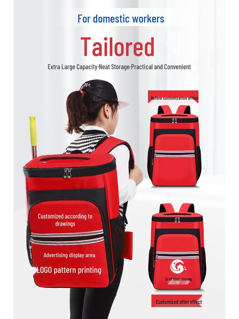 Green Forest Professional Großer Verschleißfester Oxford-Stoff Reinigungsrucksack
