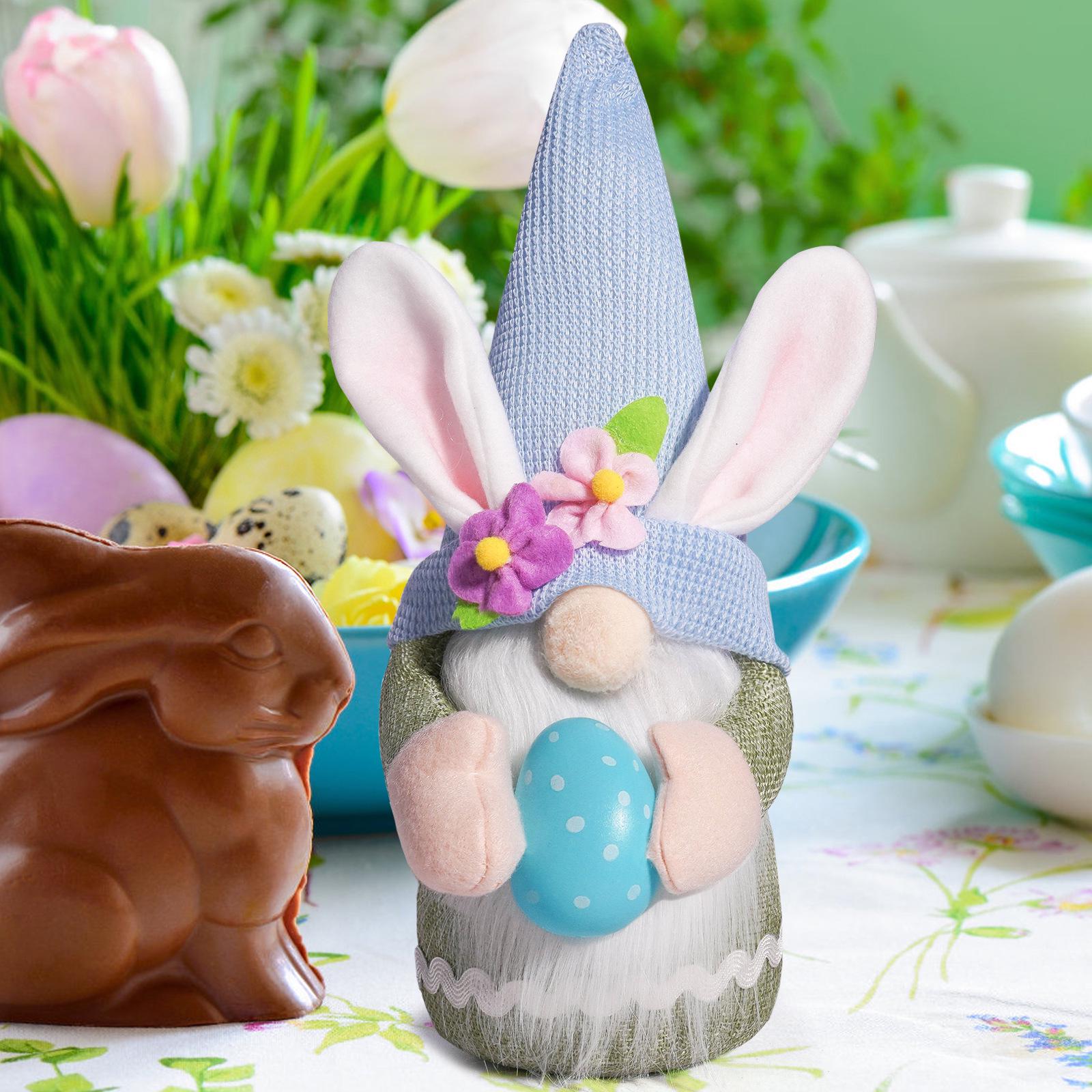 Easter Bunny Ears Faceless Doll Gnome Ornament