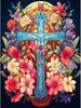 New Colorful Flower 5DDIY Diamond Painting Mosaic Flower Cross Art Picture Diamond Embroidery  Creative Hobbies Home Decoration