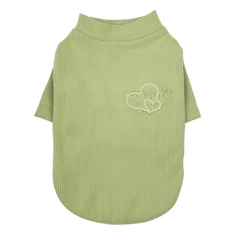 

New autumn and winter contrasting colors embroidered knitted dog bottoming shirt Teddy Schnauzer Bi Xiong Pomeranian pet clothes 2XL