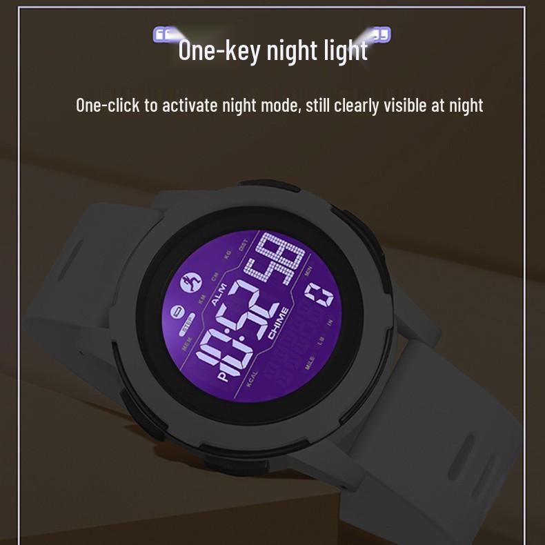 Sanda Multi-Function Smart Watch: Waterproof, Pedometer, Alarm Clock for Hiking & Sports - Unisex