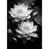 Modern Black and White Flower Posters Abstract Canvas Painting Print Pictures Wall Art Poster Home Living Room Decor Frameless