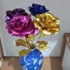 Long Stem Gold Foil Rose Flower Romantic Rose Flower Gift Box  Birthday Present
