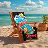 Personalized customized proof beach towel with SuperZings pattern - soft, absorbent,quick-drying,perfect swimming,camping&bathing